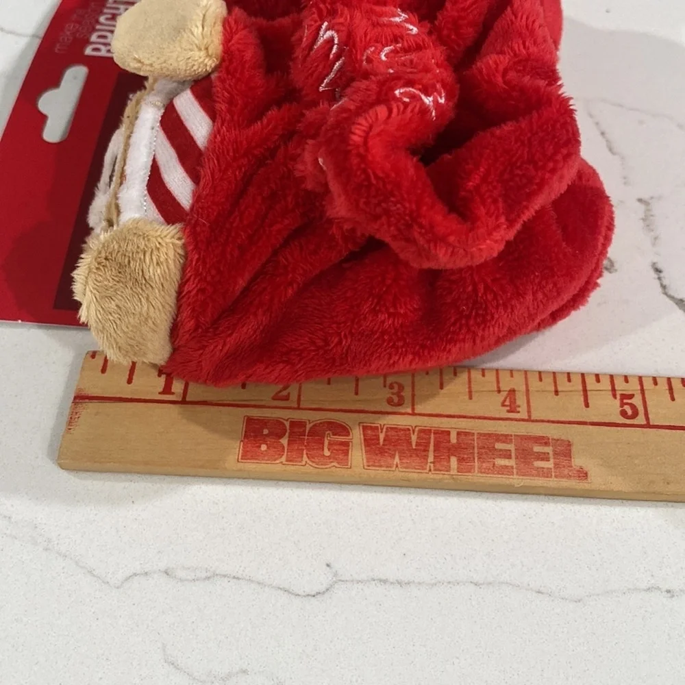 NWT Infants Baby's First Christmas Bib‎ & Booties Set Red